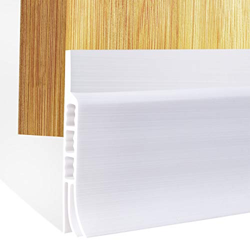 Product Cover fowong Under Door Sweep Door Draft Stopper Weather Stripping Door Bottom Seal Strip,2 inch Wide X 39 inch Long, White (Upgrade)