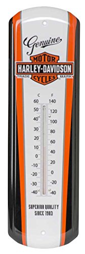 Product Cover Harley-Davidson Nostalgic Bar & Shield Tin Thermometer, 5 x 17 inch HDL-10089