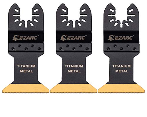 Product Cover EZARC Titanium Oscillating Multitool Blade for Wood, Metal and Hard Material, 3-Pack