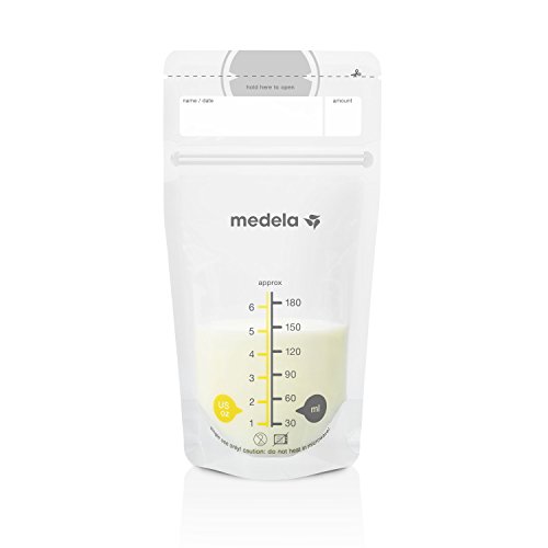 Product Cover Medela Breast Milk Storage Bags, 100 Count, Ready to Use Breastmilk Bags for Breastfeeding, Self Standing Bag, Space Saving Flat Profile, Hygienically Pre-Sealed,  6 Ounce