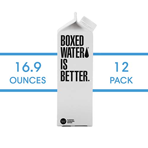 Product Cover Boxed Water 16.9 ounce 12 pack, Better than plastic bottled water, BPA free drinking water