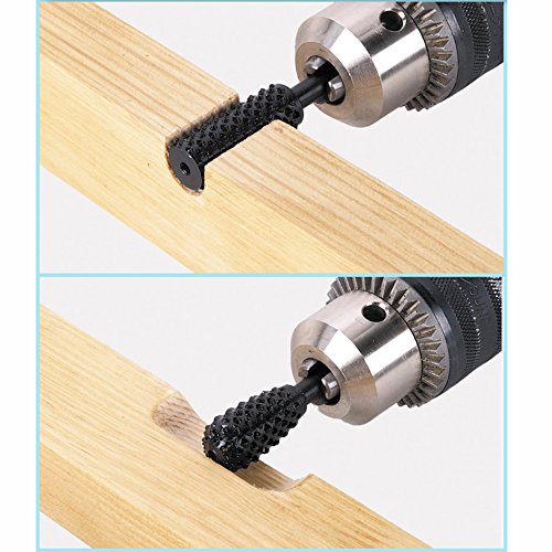 Product Cover Generic 5pcs/set High Speed Steel Burr Drill Bit Set Wood Carving Rasps For Dremel Shank Burs Tools Cutting Tool Black