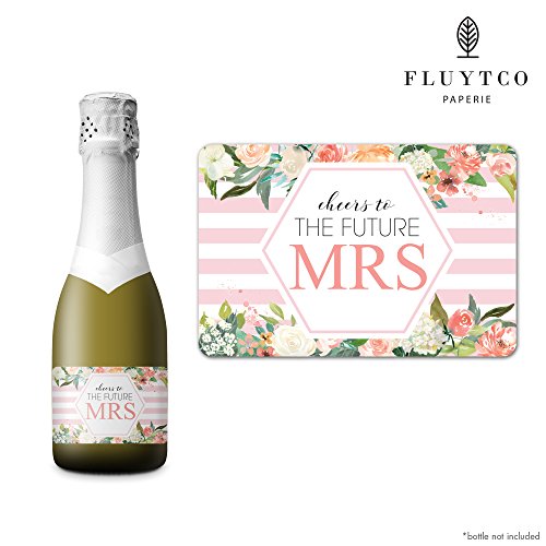 Product Cover FUTURE MRS - Set of 20 Bachelorette Label Stickers for Mini Champagne Bottle & Gift Box - Bridesmaid, Maid & Matron of Honor Proposal Gift- Engagement Party- Bridal Shower