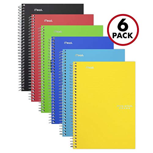 Product Cover Five Star Spiral Notebooks, 5 Subject, College Ruled Paper, 180 Sheets, Small, 9-1/2