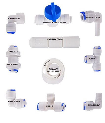 Product Cover Parijata Mix Elbow Kit elbow Connectors for RO Water Purifier 1/4 Inch Size 35 Pcs Pack