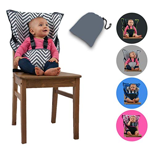 Product Cover The Original Easy Seat Portable High Chair (Chevron) - Quick, Easy, Convenient Cloth Travel High Chair Fits in Your Hand Bag for a Happier, Safer Infant/Toddler