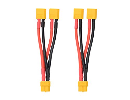 Product Cover WMYCONGCONG 2 PCS XT60 Parallel Battery Connector Cable Dual Extension Y Splitter Male to Female for DJI Phantom RC Plane