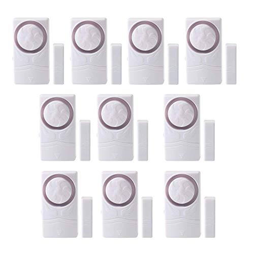 Product Cover Wsdcam Door and Window Alarm for Home Wireless Alarm Security System Magnetic Alarm Sensor Time Delay Alarm Loud 110 dB, 4-in-1 Mode Window Alarms 10 Pack