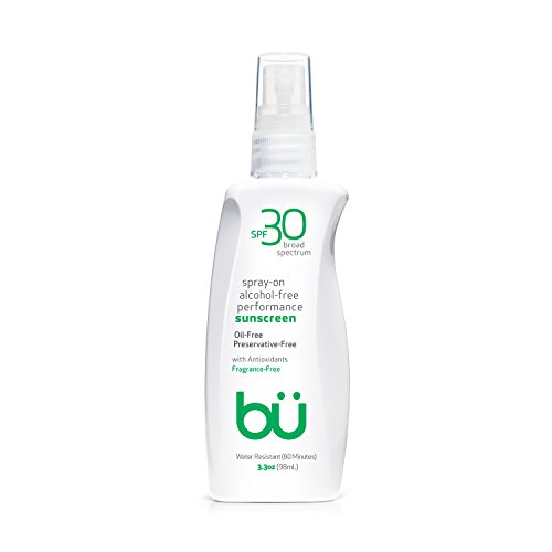 Product Cover Bu SPF 30 Ultrafine WOWmist Sunscreen Spray - Clear, Non Greasy, Non Toxic, Non Comedogenic. Sweat & Water-Resistant. Travel, Sport, Sensitive Skin (Fragrance-Free, 3.3 oz)