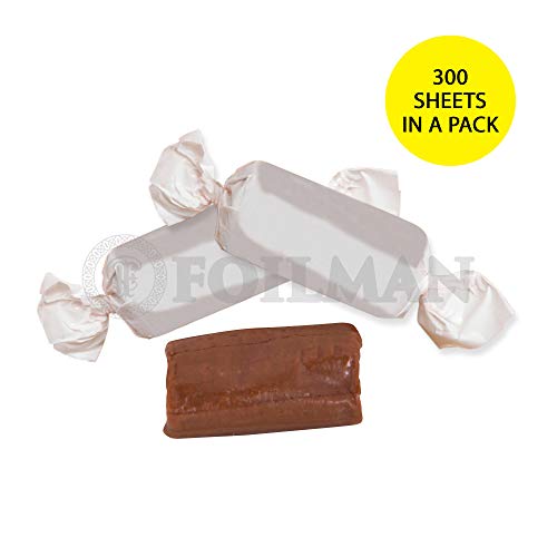 Product Cover Foilman Twisting Wax Paper (300 Pack) - Best for Wrapping Homemade Candies, Taffy, Chocolate - Fold Easily & Holds The Twist Shape - Biodegradable (Opaque, 4.5