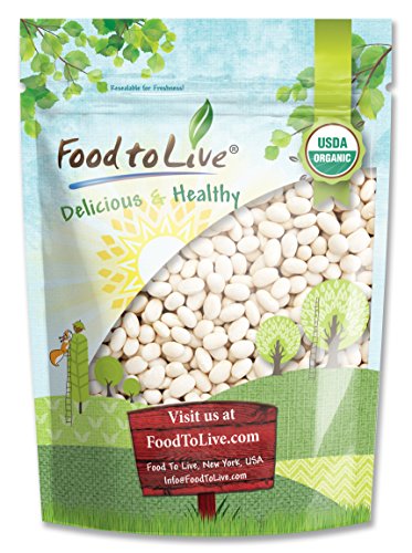 Product Cover Organic Navy Beans, 3 Pounds - Non-GMO, Kosher, Raw, Vegan, Bulk