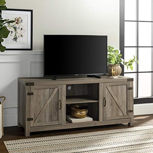 Product Cover Walker Edison Furniture Company Farmhouse Barn Wood Universal Stand for TV's up to 64