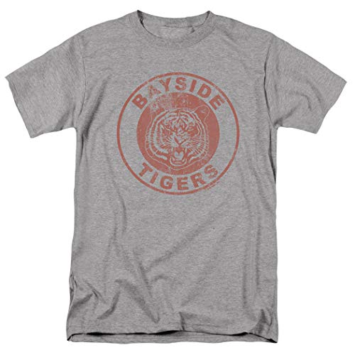 Product Cover Saved by The Bell Bayside Tigers NBC T Shirt & Stickers (Large) Athletic Heather