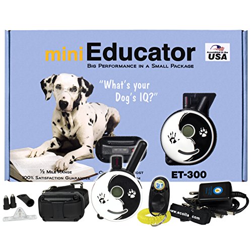 Product Cover E-Collar - ET-300ZEN - 1/2 Mile Remote Waterproof Trainer Mini Educator - Static, Vibration and Sound Stimulation Collar with PetsTEK Dog Training Clicker