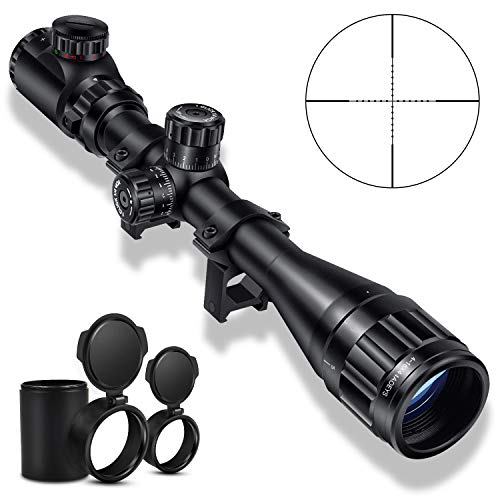 Product Cover CVLIFE 4-16x44 Tactical Rifle Scope Red and Green Illuminated Built with Locking Turret Sunshade and Scope Mount Included
