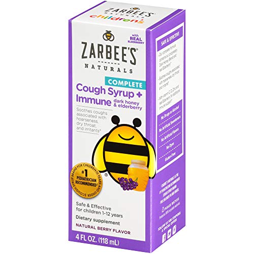 Product Cover Zarbee's Naturals Children's Complete Daytime Cough Syrup* + Immune, Berry Flavor, 4 Ounce Bottle