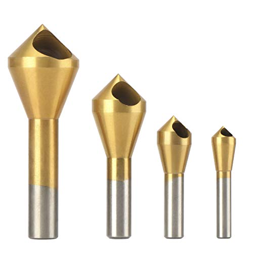 Product Cover OCGIG 4pcs Titanium Coated Countersink Chamfer Tool Deburring Tool Set Metal Wood Drill Bits Zhongbo Business