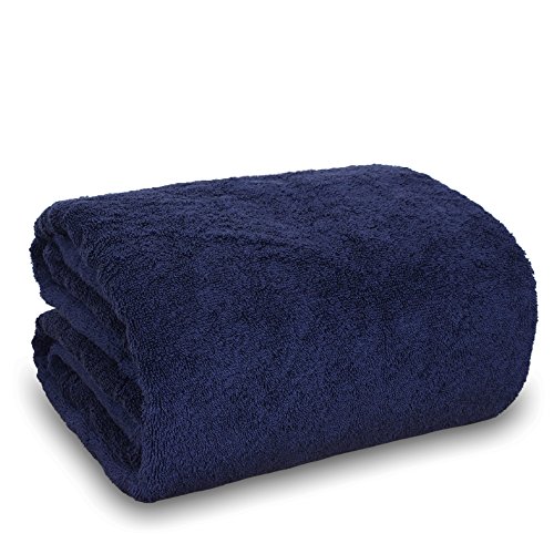 Product Cover Chakir Turkish Linens Turkish Cotton - Oversized (40-Inch-by-80-Inch) Bath Towel, Navy