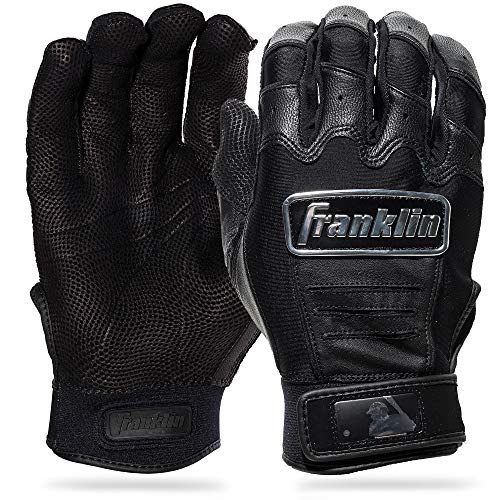 Product Cover Franklin Sports CFX Pro Full Color Chrome Series Batting Gloves CFX Pro Full Color Chrome Batting Gloves, Black, Adult Large
