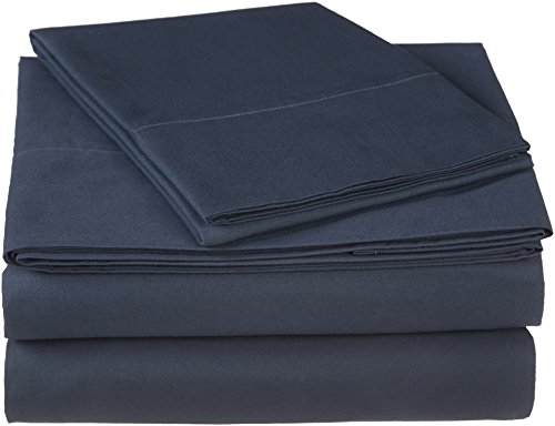 Product Cover Pinzon 300 Thread Count Ultra Soft Cotton Bed Sheet Set, Twin XL, Midnight Blue