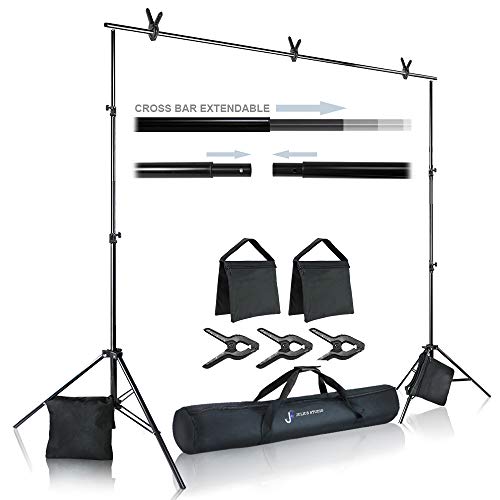 Product Cover Julius Studio Photo Video Studio 10 ft. Wide Cross Bar 7 ft. Tall Background Stand Backdrop Support System Kit with Carry Bag, Photography Studio, JSAG283
