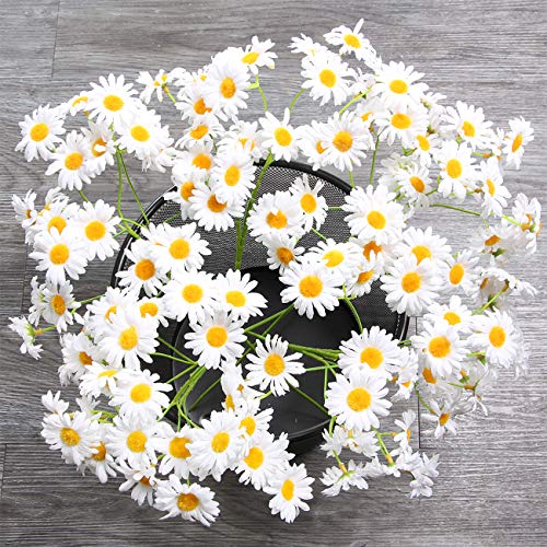 Product Cover AmyHomie Artificial Flowers, Silk Daisy, Artificial Gerber Daisy for Home Decoration, Artificial Daisy for Wedding Decoration (White) ...