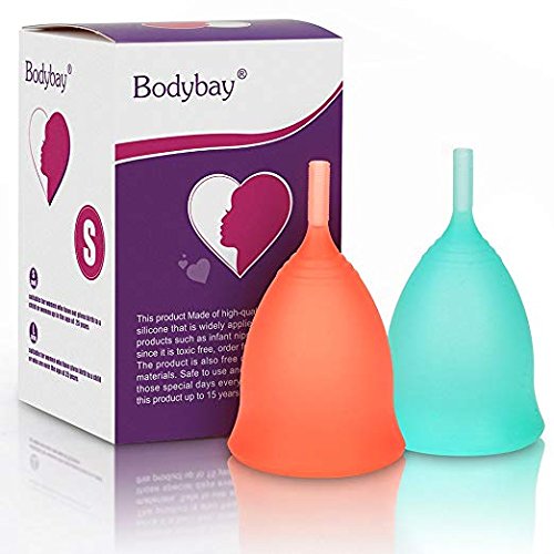 Product Cover Bodybay Menstrual Cup，Set of 2 Periods Kit with FDA Registered，Best Feminine Alternative Protection to Tampons and Cloth Sanitary Napkins (Small)