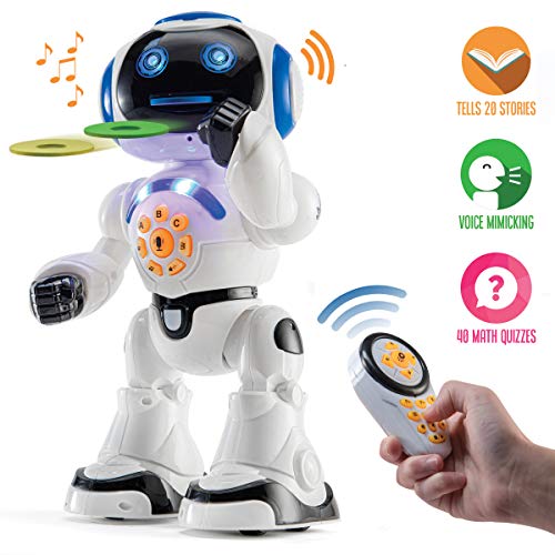 Product Cover Top Race Remote Control Robot Toy Walking Talking Dancing Toy Robots for Kids, Sings, Reads Stories, Math Quiz, Shoots Discs, Voice Mimicking. Educational Toys for 3 4 5 6 7 8 9 Year Old Boys and up