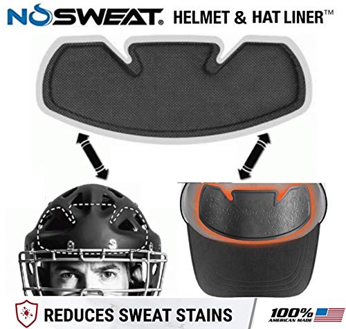 Product Cover Sweat Liner - Baseball & Softball Hat | Batting Helmet | Catchers Mask Sweat Liner - Absorbs Dripping Sweat/Moisture Wicking Sweatband (Official) (12 Pack)