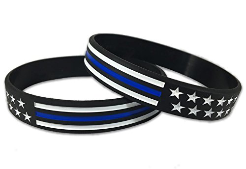 Product Cover Thin Blue Line American Flag Bracelet (Standard 8