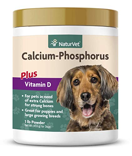Product Cover NaturVet - Calcium-Phosphorus For Dogs Plus Vitamin D - 1lb Powder - Supports Strong & Healthy Bones - Enhanced with Essential Minerals & Vitamin D