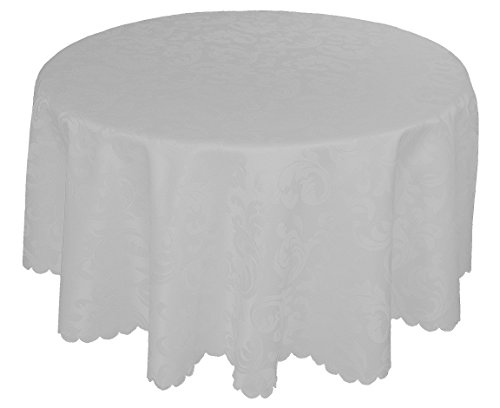 Product Cover EcoSol Designs Microfiber Damask Tablecloth, Wrinkle-Free & Stain Resistant (60