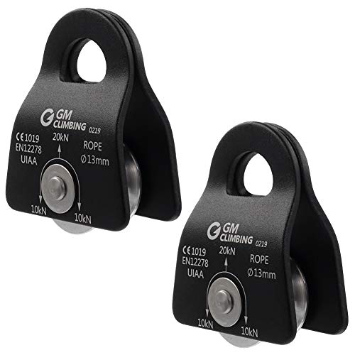 Product Cover GM CLIMBING 20kN UIAA Certified Black Micro Prusik Minding Pulley 1/2