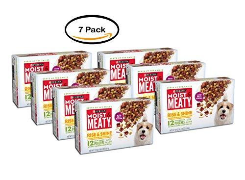 Product Cover Purina Moist & Meaty Pack of 7 Rise & Shine Awaken Bacon & Egg Flavor Dog Food 12 ct Box