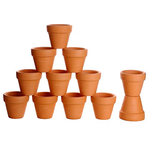 Product Cover Winlyn 12 Pcs Small Mini Clay Pots 2'' Terracotta Pot Clay Ceramic Pottery Planter Cactus Flower Pots Succulent Nursery Pots- Great for Plants,Crafts,Wedding Favor
