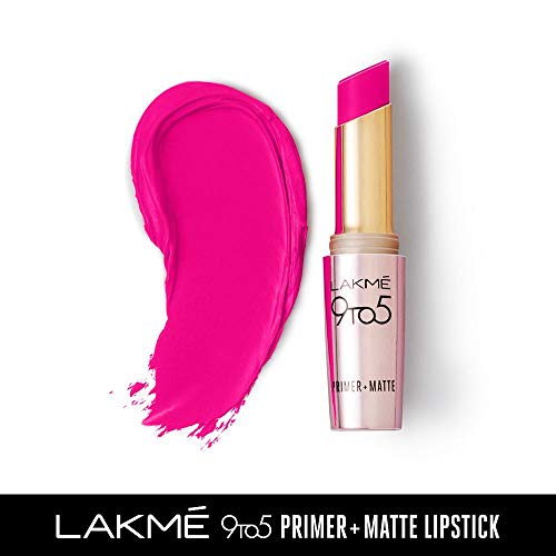 Product Cover Lakme 9 to 5 Primer Matte Lip Color, Pink Post MP20, 3.6g