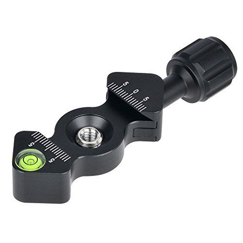Product Cover Quick Release Clamp With Arca-Swiss for Tripod Head Mini Fish Bone Style & With 3/8 Inch Tripod Screw Black Color