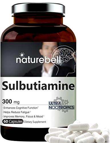 Product Cover NatureBell Sulbutiamine 300mg, 60 Capsules, Ultra Nootropics for Cognitive Health, Memory, Learning and Concentration, No GMOs and Made in USA