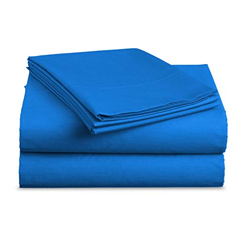 Product Cover Luxe Bedding Sets - Microfiber Twin Sheet Set 3 Piece Bed Sheets, Deep Pocket Fitted Sheet, Flat Sheet, Pillow Case Twin Size - Blue