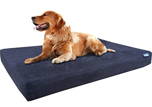Product Cover Dogbed4less Premium XL Orthopedic Memory Foam Dog Bed with Waterproof Case and Extra Pet Bed Cover, 47X29X4 Fit 48X30 Crate