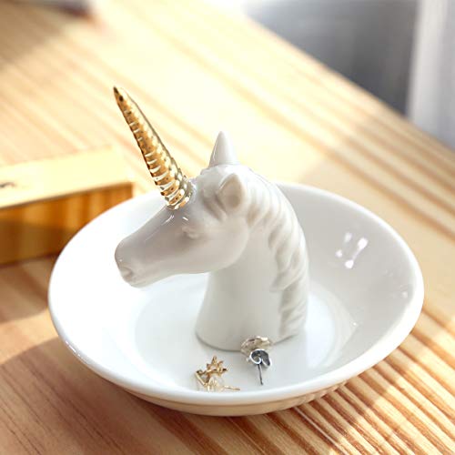 Product Cover Unicorn Ring Dish Jewelry Holder Unicorn Gift for Women Girls Birthday Christmas Gifts