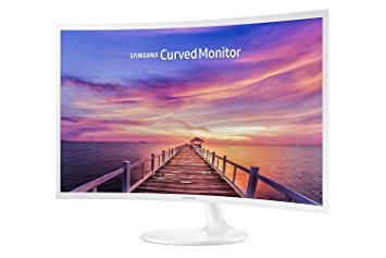 Product Cover Samsung 32-Inch Widescreen FHD Curved LED Monitor, 1920x1080 Resolution, 16:9 Aspect Ratio, 4ms Response Time, 178 Degrees Viewing Angles, 3,000:1 Static Contrast Ratio, HDMI, Display Port, White