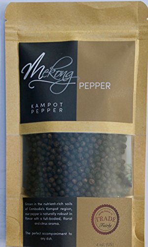 Product Cover Organic Kampot Pepper - Rare Cambodian Peppercorns Black 4 Ounce by Mekong Pepper
