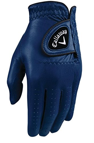 Product Cover Callaway Golf Men's OptiColor Leather Glove, Navy, Cadet Medium, Worn on Left Hand