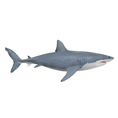 Product Cover Great White Shark Wall Decal Peel and Stick Giant Life Size (4.2ft Long) Graphic Sticker 19in Tall X 50in Wide #6084s (Facing Right)