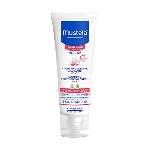 Product Cover Mustela Soothing Moisturizing Cream, Baby Face Cream with Natural Avocado Perseose, for Very Sensitive Skin, Fragrance-Free, 1.35 Fl. Oz.