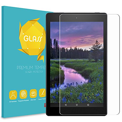 Product Cover Fintie Screen Protector for Amazon Fire HD 8 Tablet (Compatible with 7th and 8th Gen Tablets, 2017 and 2018 Releases), 9H Hardness Tempered Glass Ultra Clear Scratch-Resistant Screen Protector Film