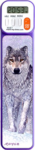Product Cover Mark-My-Time 3D Wolf Digital Bookmark and Reading Timer - Purple