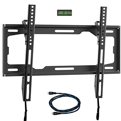 Product Cover WALI Tilt TV Wall Mount Bracket for Most 26 to 55 inch LED, LCD, OLED Flat Screen TV up to 99 lbs with VESA 100 by 100mm up to 400 by 400mm (TTM-1), Black