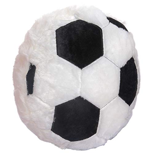 Product Cover CatchStar Soccer Pillow Fluffy Soccer Plush Pillow Durable Stuffed Soccer Throw Pillow Sofa Decorative Cushion Soft Sports Toy Gift Sports Theme Room Decoration for Kids Boy Baby Toddlers